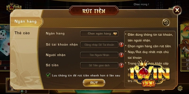 Rút tiền qua ngân hàng nội địa
